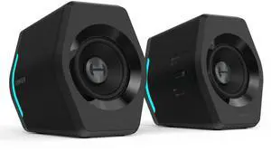 Edifier G2000 RGB Gaming Speakers, 32W Peak Power, Compact Design for PC/PS4/Desktop, Bluetooth 5.1, 3.5mm AUX, Game/Movie/Music Modes, 12 RGB Lighting Effects - Black