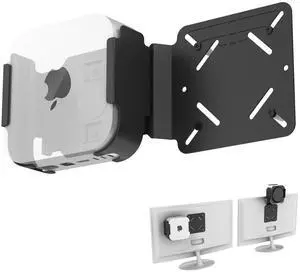 CaSZLUTION Mac mini M4 Mounting Bracket with VESA Mount Adapter Plate - 35x75mm to 100x100mm VESA Monitor Arm Extension Plate, Behind Monitor/Wall/Desk Mount Holder for Mac mini M4 & M4 Pro 2024