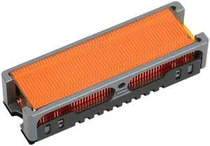 M.2 2280 SSD Heatsink - Pure Copper Heat Sink Fins with 58 Exhaust Vents & PWM Intelligent Fan for Low Noise Cooling