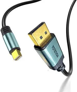 YOTETION Long Mini DisplayPort to DisplayPort Cable 40ft, Bi-Directional Mini DP to DP Cable 4K@60Hz, 4K@144Hz, HD [Thunderbolt 2 Compatible] Aluminum Shell, Gold-Plated Braided for MacBook, PC