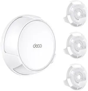 Deco Mesh Wall Mount Kit for Deco BE23/ BE25/ BE3600/ BE5000 Mesh WiFi 7 System, Space-Saving Bracket with Hidden Cable Management, Secure & Stylish Design for Home and Office (White, 3 Pack)