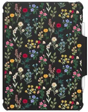 CASETiFY Impact Folio Case for iPad Pro 11" (3rd/4th Gen) - Spring Botanicals 2 - Clear Black