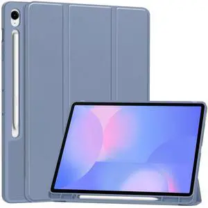 DWaybox Case for Samsung Galaxy Tab S10 FE Plus 13.1 Inch 2025 Model X620/X626B - Matte TPU Folio Smart Cover with Built-in Pencil Slot, Adjustable Kickstand & Shockproof Protection -Lavender