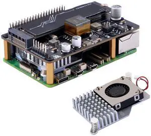 GeeekPi P33 M.2 NVME M-Key PoE+ Hat with Official Pi 5 Active Cooler for Raspberry Pi 5, Support M.2 NVMe SSDs 2230/2242/2260/2280