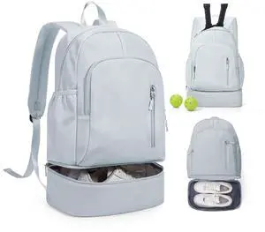 Gym Backpack for Women Foldable Outdoor Weekender Gym Bag with Shoe Compartment & Wet Pocket, Waterproof Sports Backpack, Dance Back Pack & Yoga Track Bag-Blue