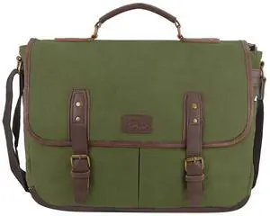 Vintage Men's Messenger Bag Laptop Briefcase  Canvas Satchel Bag for Work, Travel & Business  Multi-Pocket Crossbody Bag with Adjustable Strap Gift for Him