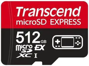 Transcend 512GB microSD Express Card, Up to 900MB/s, for Nintendo Switch 2/AR VR Devices, 4K 8K UHD Video Memory Card for ROG Ally/Steam Deck/MSI Claw/GoPro/Insta360/DJI/Drone/Camera, A1 V30, UHS-I U3