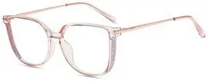 Firmoo Oversized Blue Light Blocking Glasses, Glitters Design Lightweight Computer/Phone/TV Eyewear TR90