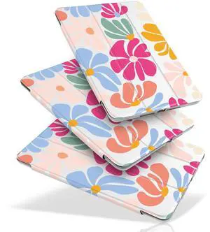MecBevia Case for iPad 10.2 Inch 9th Generation 2021 / 8th Gen 2020 / 7th Gen 2019, Slim iPad 10.2 Case Cover with Hard PC Back, Auto Wake/Sleep, ColorfulFlowers