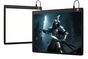 Goodmore Glass Mouse pad,LED Illuminated Gaming Mousepad,Large Mouse pad 400mm * 300mm, Special Glass Surface to Improve Accuracy and Speed, Silicone Anti Slip (Solitary Ray)