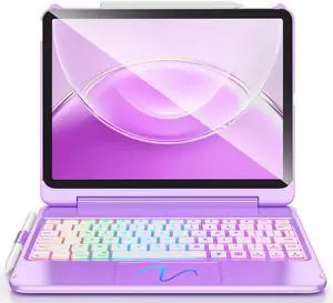 FUWANG Touch for iPad Air 11 inch & Air 5th 4th Generation Case with Keyboard - Only Support 180 Flip Backlit Keyboard with Multi-Touch Trackpad for iPad Air 11 inch M3 M2/Air 5 Air 4th Gen