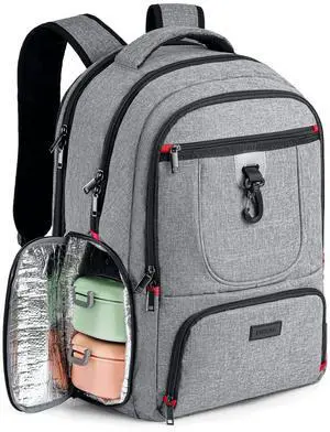 Lunch Backpack, Insulated Cooler Lunch Bag Backpack, Large Travel 17.3 Laptop Back Pack Sturdy Computer College School Bookbag for Women Men for Men Women Work Hiking Picnic