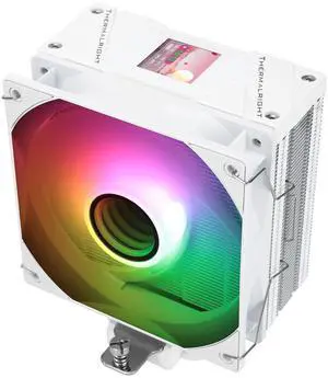Thermalrlght Assassin Spirit 120 Vision ARGB White CPU Air Cooler,Desktop Heatsink Cooler with 154mm High,PC Display Screen Cooler of 1.54in,240*240 Resolving Power,for LGA1851/1700,AM5,CPU Radiator
