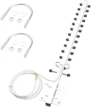 BOOBRIE Dual Band Yagi WiFI Antenna 2.4G/5.8G 8dBi Outdoor Directional Antenna High Gain RP-SMA Female Connector 4.92Ft RG58 Cable 13 Unit WIFi Yagi Antenna for Router Network Card WiFi Signal Booster