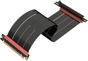 LINKUP PCIE 5.0 Riser Cable | for Vertical GPU Mount | Right Angle | Graphics Card GPU Ready | Usable with PCIe 4.0 & RX9070/ RTX5090 | 30cm (Total Length: 34cm)