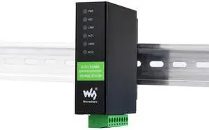 waveshare 2-Ch RS485 to POE Ethernet Converter Industrial Isolated Serial Server, 2-Ch RS485 Independent Operation, Dual POE ETH Ports, Modbus Gateway MQTT Gateway JSON Support, Rail-Mount Metal Case