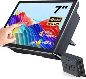 7 Inch Touchscreen for Raspberry Pi,5-Point 1024 * 600 IPS touchscreen Portable Monitor with HDMI Interface Dual-Speaker for Raspberry Pi 5/4B/3B+/3B/B+ Jetson Nano Win11/10/8/7(7" 1024*600-B)