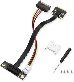 SinLoon Mini PCIE Wireless Network Card to PCIe X1 Extender Cable Mini-Pcie Male to PCI-E X1 Female Riser Cable 20CM