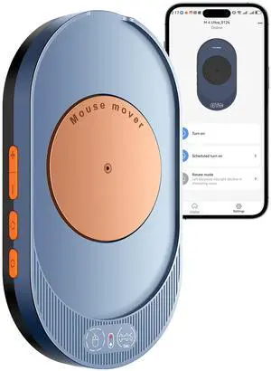 Vaydeer M4 Utra Mouse Mover with APP, Undetectable Mouse Jiggler Device with Remote Control and Timer Function, Driver-Free Shaker Wiggler Mouse Movement Simulation for Computer Awakening-Orange