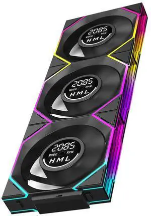 Jungle Leopard Interstellar V4 120mm PC Reverse Blade Case Fan|Computer Cooling PC ARGB Fans Daisy Chain Fan|Three-Mode Digital Display|Infinity Mirror Design|600-2100 4Pin PWM Control(Black-3Pack)