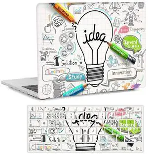 Laptop Case Compatible with MacBook Pro 14 inch Case 2023 2022 2021 Release A2992 A2918 A2779 A2442 with Retina Display & Touch ID, Plastic Hard Shell Cover & Keyboard Cover Skin, Creative Bulb