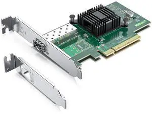 Alwong 10Gb PCI-E SFP+ NIC Network Card NIC, with Intel 82599EN Controller, Single SFP+ Port, Ethernet LAN Adapter Support Windows Server/Linux/VMware, Equivalent to Intel X520-DA1 (Intel E10G42BTDA)