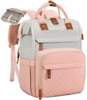 LOVEVOOK Laptop Backpack for Women, 17.3'' Waterproof Nurse Bag Teacher Work Backpack Purse for Women, Travel Computer Backpack for College Office Business Ladies