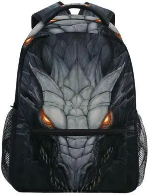 JIPONI Silver Dragon in The Dark Backpack for Boy And Girl, 15.6 Inch Laptop School Travel Backpack For Teenage Men And Women