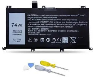 74W 357F9 Battery for Laptop Dell Inspiron 15 7000 Gaming 7559 7566 7567 7557 i7559 Series 15 5000 5576 5577 Series P57F 71JF4 071JF4 P65F P65F001 0GFJ6 0357F9