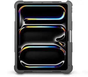 Targus SafePort Rugged Max Case for iPad Pro 13-inch (M4)  MIL-STD Drop Tested, Screen Protector, Kickstand, Hand Strap, Stylus Holder, Dust & Fluid Resistant - THD969GL