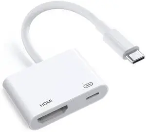 Apple USB-C to HDMI Adapter 4K@120Hz for iPhone 15 16 MacBook Pro Air iPad Pro, MFi Certified USB 3.1 Type C Digital AV HDMI 2.0 Cord Compatible with Samsung Galaxy S25/S24/S23 and More