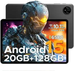 DOOGEE Tab A9 Pro 10 inch Tablet,Android 15 Tablet 20GB+128GB/2TB Expand,Quad Core Gaming Tablets,6580mAh Battery,1280x800 IPS HD Touchscreen,5G WiFi,BT5.0,Dual Speakers,Dual Camera,Face Unlock