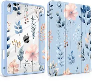 Loyrina Case for iPad (A16) 11th Generation 11 inch 2025 /iPad 10th Gen 10.9 2022- Cute Patterns Blue Cover with Clear Back Shell Auto Wake Sleep Trifold Stand & Pencil Holder, Hand-Drawn Leaves Loyrina Case for iPad (A16) 11th Generation 11 inch 2025 /iPad 10th Gen 10.9 2022- Cute Patterns Blue Cover with Clear Back Shell Auto Wake Sleep Trifold Stand & Pencil Holder, Hand-Drawn Leaves