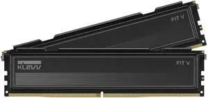 KLEVV FIT V DDR5 32GB (2x16GB) 6400MHz CL32 SK Hynix A-Die 1.35V Gaming Desktop Ram Memory XMP 3.0 / AMD Expo Ready - Black (KD5AGU880-64A320L) KLEVV FIT V DDR5 32GB (2x16GB) 6400MHz CL32 SK Hynix A-Die 1.35V Gaming Desktop Ram Memory XMP 3.0 / AMD Expo Ready - Black (KD5AGU880-64A320L)