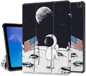 Yebiseven Case for Amazon Fire Max 11 2023(Only Compatible with 13th Generation Tablet), Shockproof Tablet Protective Cover with Trifold Stand & Auto Sleep/Wake, Astronaut & Moon