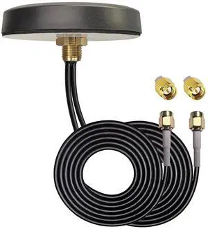 Dixingtek Outdoor 3.2-inch Diameter 6.5ft 4g LTE SMA mimo Antenna, Compatible with Charging Station IoT Telemetry Oil Gas Vending Machines Kiosks Signage Smart Metering Hole Screw Discotic 4G Antenna