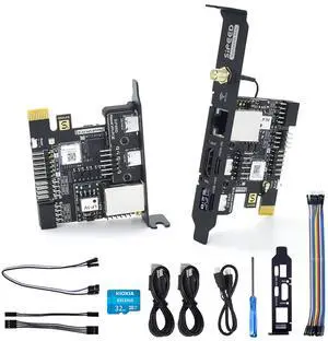 Sipeed NanoKVM-PCIe IP-KVM Remote Control Operations Maintenance Server, DDR3 RISC-V Linux Development Board, 1TOPS NPU 1GHz SG2002 RISC-V CPU, HDMI PCIe 100M Network Port (NanoKVM-PCIe ETH+WiFi)