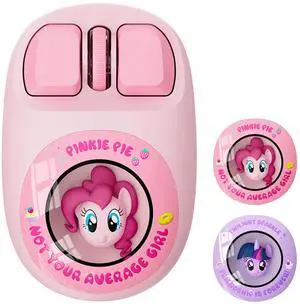 My Little Pony Wireless Mouse - Pinkie Pie Edition, 3D Character Design Mouse with 1600 DPI, Dual-Mode (2.4GHz/Bluetooth), Ergonomic for Mac/Windows