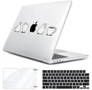 HOHAIYOO for 2025 2024 2023 2022 MacBook Air 13 inch Case M4 A3240 M3 A3113 M2 A2681 with Touch ID& 13.6" Liquid Retina Display, Plastic Hard Shell&Keyboard Cover&Screen Film&Webcam Cover, Cups