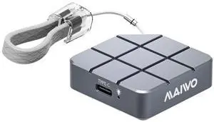 MAIWO Portable SSD 1TB External Solid State Drive, USB 3.2 GEN 2 Type-C Up to 1050MB/s, Mini NVMe SSD with 4K ProRes Videos for iPhone Android iPad MacBook PS5, Aluminum (Grey)