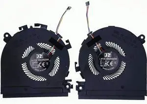 Replacement CPU + GPU Cooling Fan for HP Spectre X360 15-CH 15-CH000 15-CH011DX 15-CH075NR 15-CH008CA 15-CH010CA NS75C00-17J22 NS75C00-17J21 P/N: L17605-001 L17606-001, 4 Pins 4 Wires