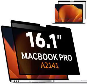 BSPROTE Privacy Screen for MacBook Pro 16 Inch 2019 (A2141), Removable Anti-Spy Filter for Mac Pro 16.1", Eye Protection HD Anti-Scratch