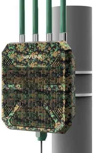 WAVLINK AX1800 Outdoor WiFi 6 Extender, IP67 Weatherproof Outdoor Access Point, High Power Long Range WiFi Extender Signal Booster, 4x8dBi Antennas, Compatible Starlink for Farm, Yard, RV, Campsite