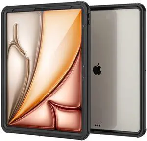 IP68 Waterproof Case for iPad Air 13 inch M2 2024 with Pencil Holder and Foldable Kickstand, Shock Dust Snow Proof, Full-Sealing Watertight Cover for ipad pro 12.9" 2018