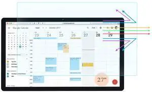 i-Tensodo Anti Blue Light Anti Glare Screen Protector for 27 Inch Digital Calendar Wall Touch Screen, Glare Filter UV Blocker Shield Cover Eye Protection Film