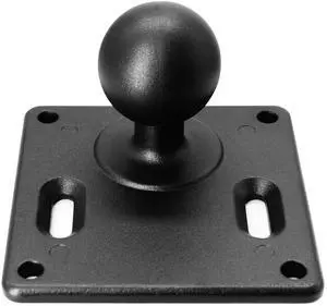 WINDFRD Aluminum 75x75mm VESA Plate with 1.5"/C Size Ball, Industrial Monitor/Television Mount Base for Truck, Compatible with Ram Mounts, iBOLT and More C Size Double Socket Arm Accessories