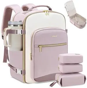 LOVEVOOK Large Travel Backpack for Women & Men, 40L Carry on Backpack for Airplanes, TSA Personal Item Travel Bag fits 17" Laptop, Waterproof Travel Essentials Airline Approved with 3 Packing Cubes