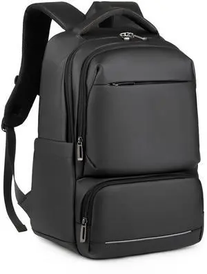 ALTOS OFFICE AND HOME Premium PU Leather Laptop BackpackStylish, Waterproof, and Durable Bag for 15.6 Laptops with USB Charging Port, Padded Straps, Multiple Compartments and Luggage Strap for Travel