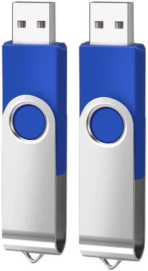 Generic 256GB 2-Pack, High-Speed USB Flash Drive (or Micro SD Card) - Bundle for Extra Storage Value, Compatible with Phones, Tablets, Laptops (2 Pack Swivel USB Blue, 256GB)