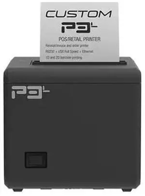 Custom America P3L Thermal Receipt Printer | USB, Serial & Ethernet | 200mm/s High-Speed | 203 dpi | Auto Cutter | 80/58mm Paper | Windows, Linux, Android, iOS Compatible Custom America P3L Thermal Receipt Printer | USB, Serial & Ethernet | 200mm/s High-Speed | 203 dpi | Auto Cutter | 80/58mm Paper | Windows, Linux, Android, iOS Compatible